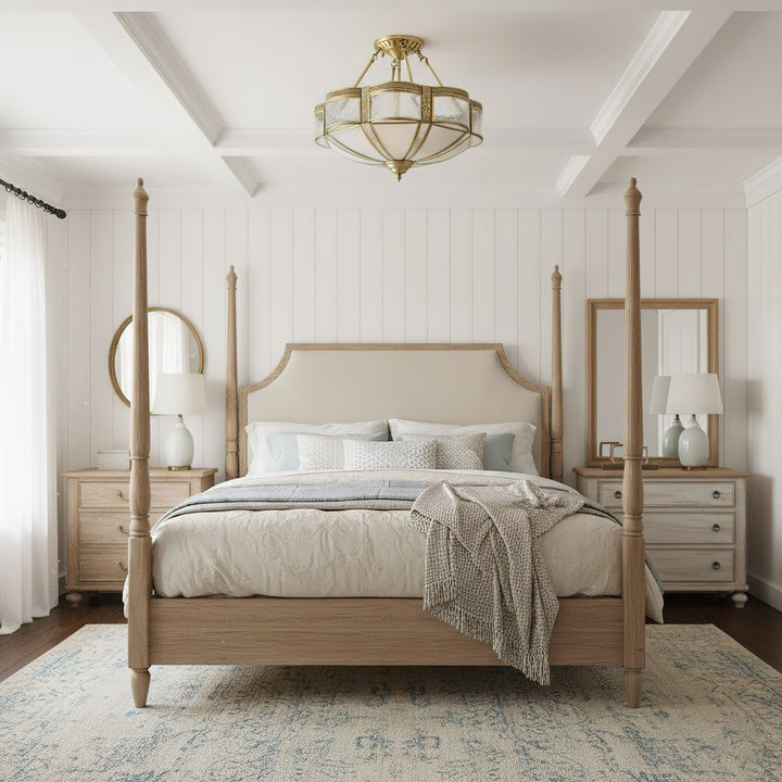 Floral Brass Ceiling Lamp - Vakkerlight