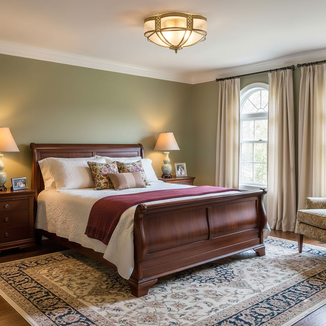 Floral Brass Ceiling Lamp - Vakkerlight