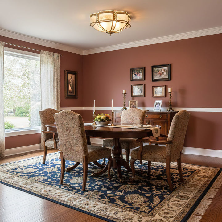 Floral Brass Ceiling Lamp - Vakkerlight