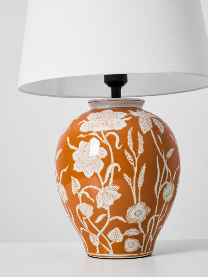 Floral Ceramic Table Lamp - Vakkerlight