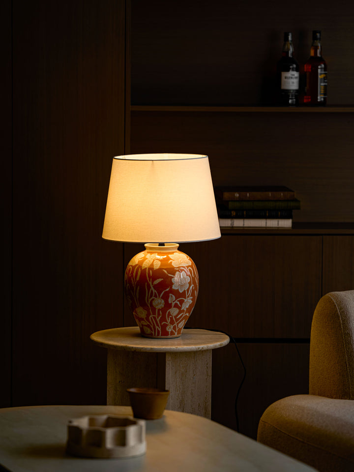 Floral Ceramic Table Lamp - Vakkerlight