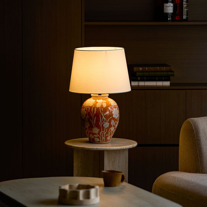 Floral Ceramic Table Lamp - Vakkerlight