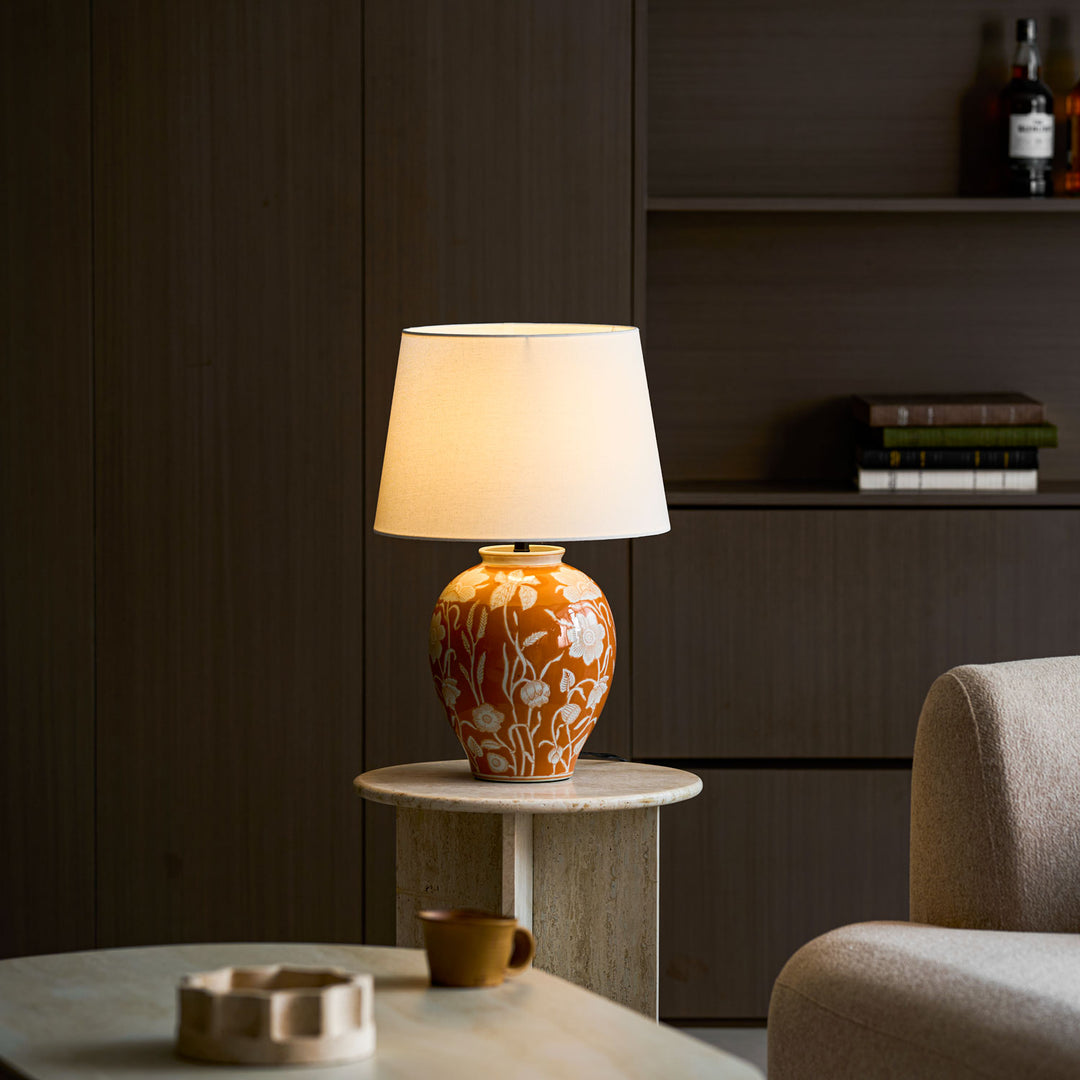 Floral Ceramic Table Lamp - Vakkerlight