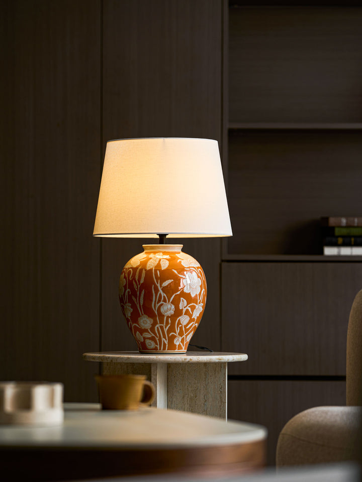 Floral Ceramic Table Lamp - Vakkerlight