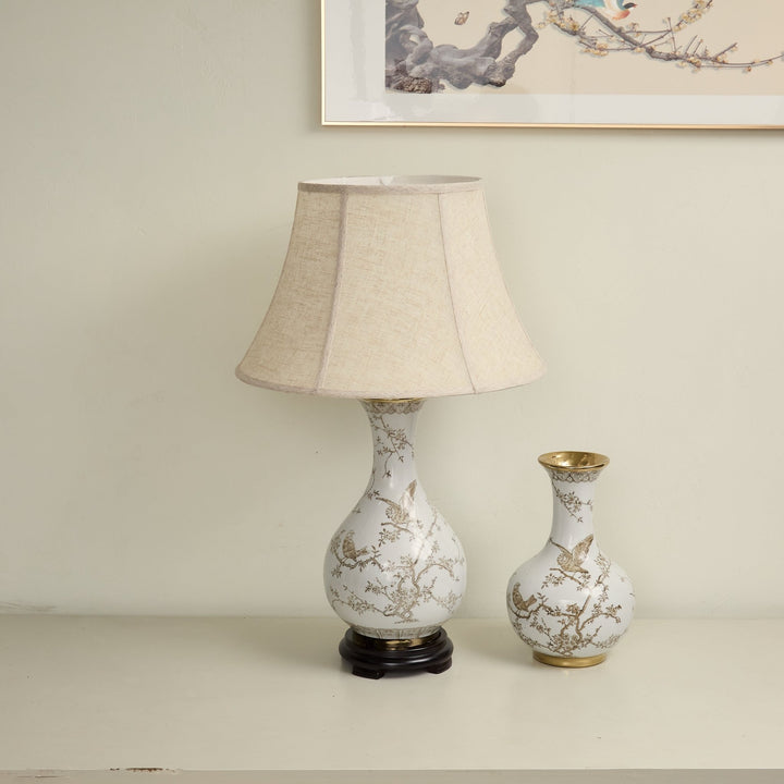 Floral Bird Ceramic Table Lamp - Vakkerlight