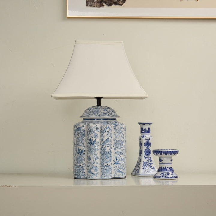 Floral Bird Jar Table Lamp - Vakkerlight