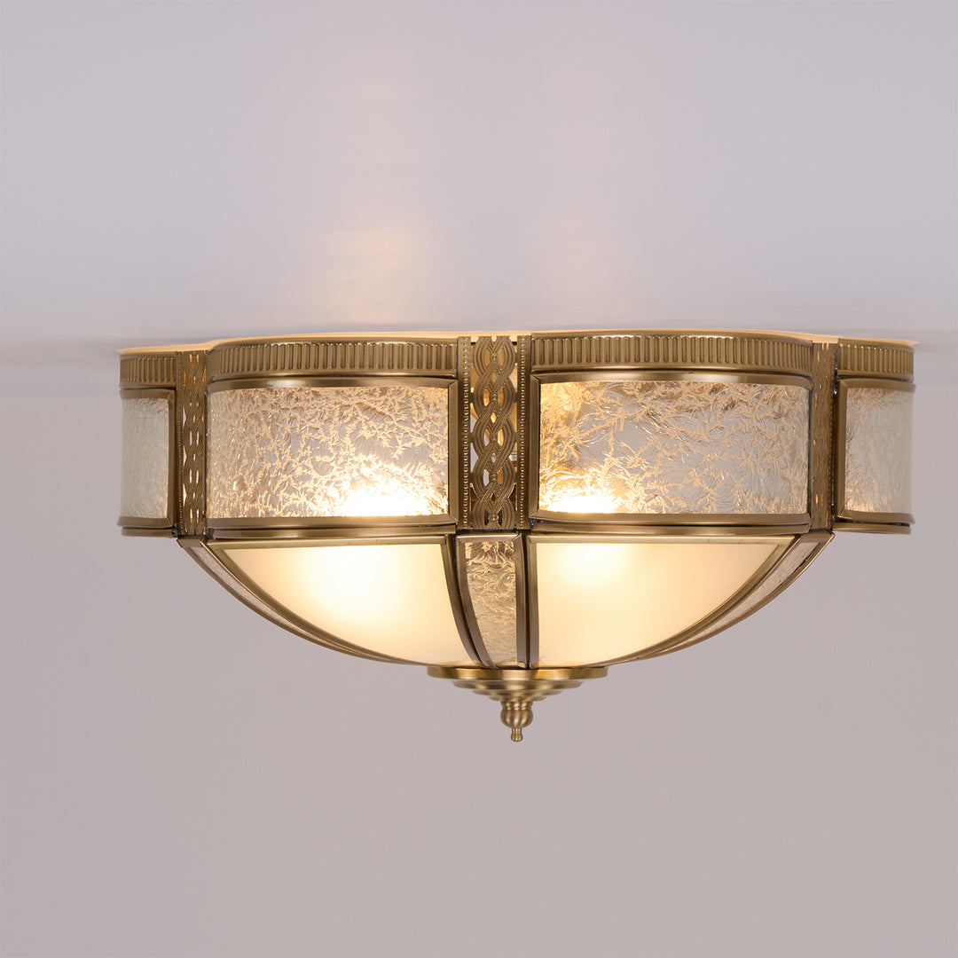 Floral Brass Ceiling Lamp