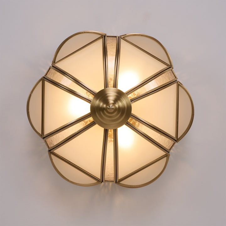 Floral Brass Ceiling Lamp