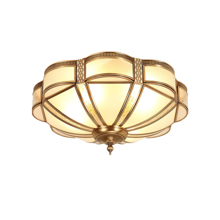 Floral Brass Ceiling Lamp - Vakkerlight