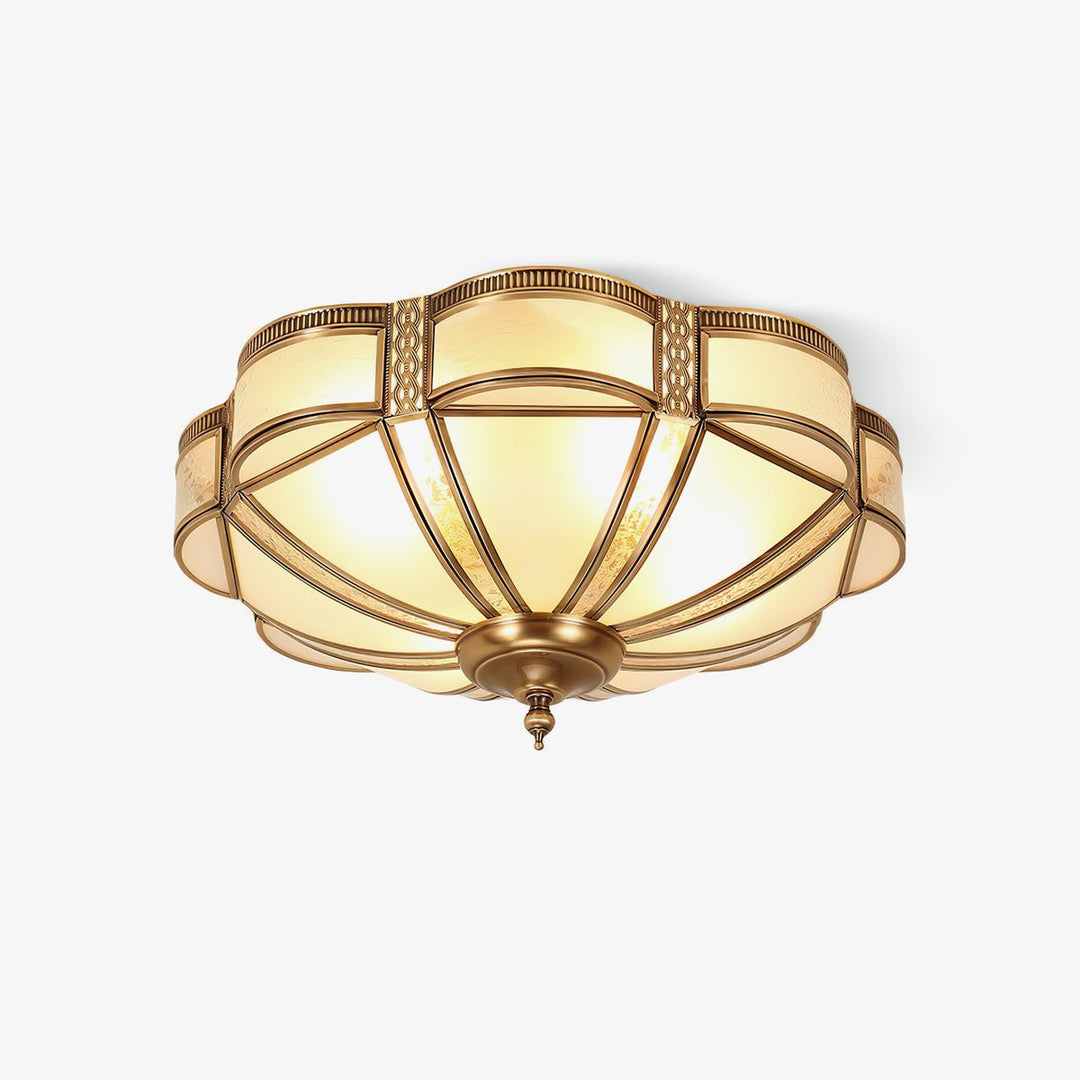 Floral Brass Ceiling Lamp - Vakkerlight