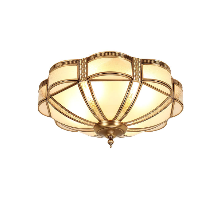 Floral Brass Ceiling Lamp - Vakkerlight