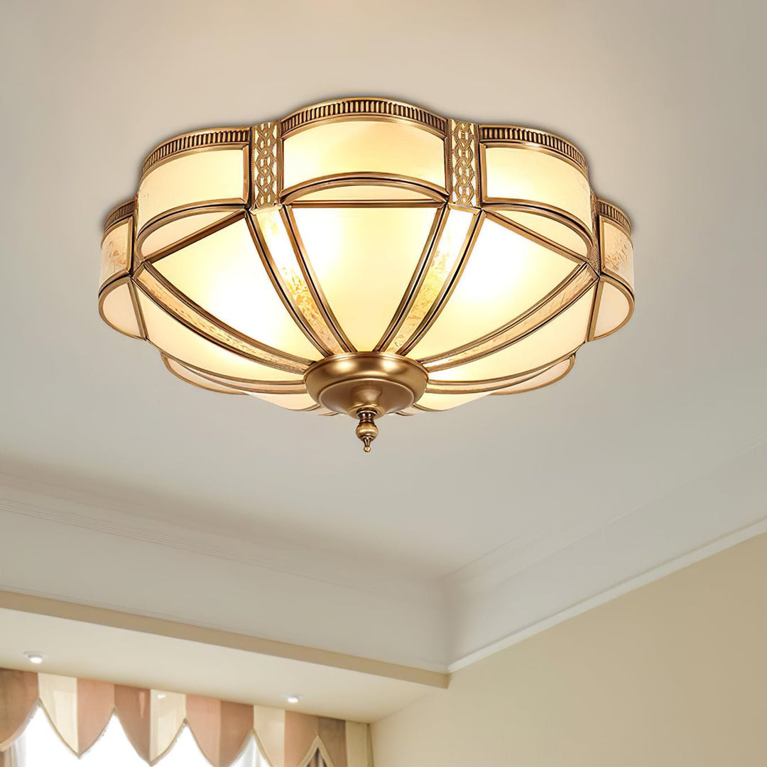 Floral Brass Ceiling Lamp - Vakkerlight