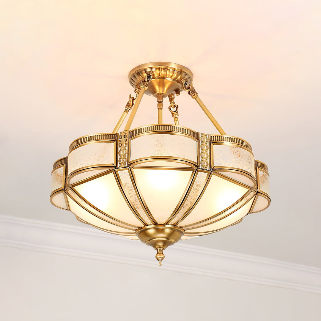 Floral Brass Ceiling Lamp - Vakkerlight