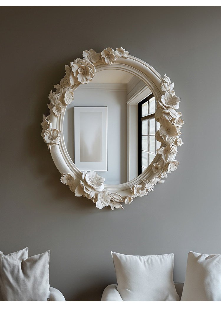 Floral Carve Vanity Mirror - Vakkerlight