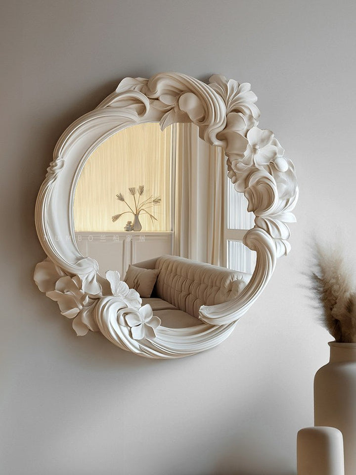 Floral Carve Vanity Mirror - Vakkerlight