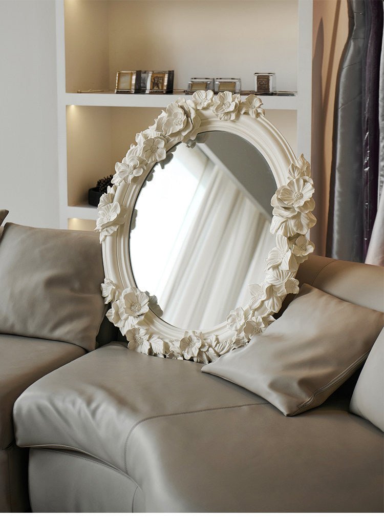 Floral Carve Vanity Mirror - Vakkerlight