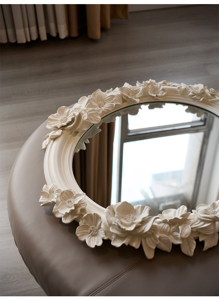 Floral Carve Vanity Mirror - Vakkerlight