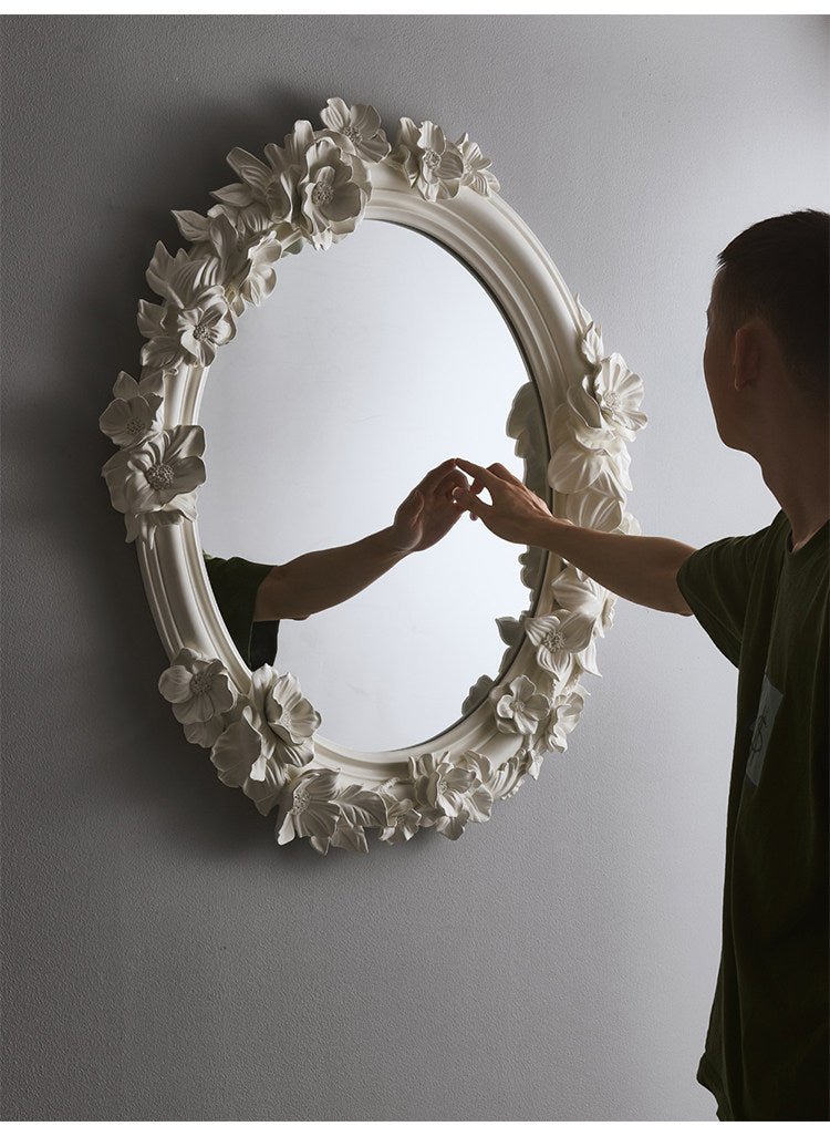 Floral Carve Vanity Mirror - Vakkerlight