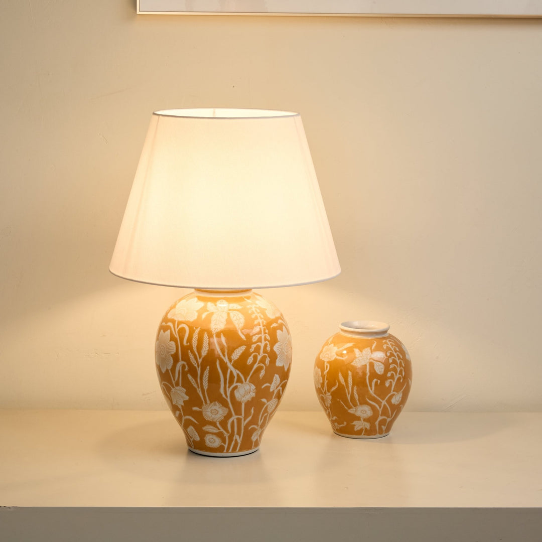 Floral Ceramic Table Lamp - Vakkerlight