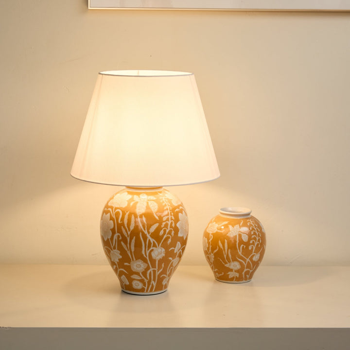 Floral Ceramic Table Lamp - Vakkerlight