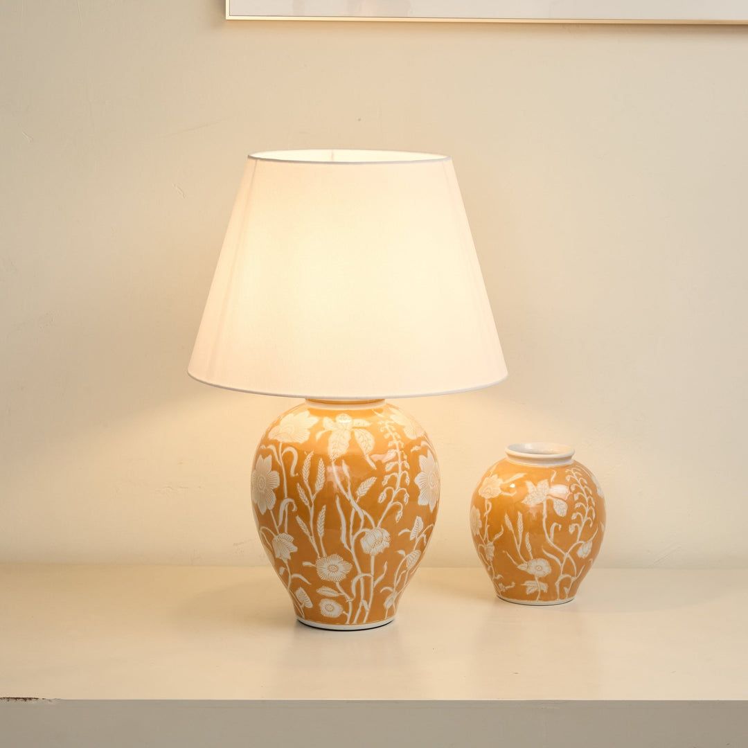 Floral Ceramic Table Lamp - Vakkerlight