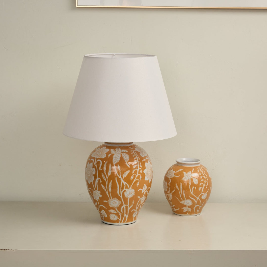 Floral Ceramic Table Lamp - Vakkerlight