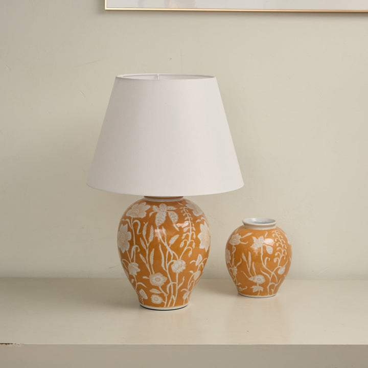 Floral Ceramic Table Lamp - Vakkerlight