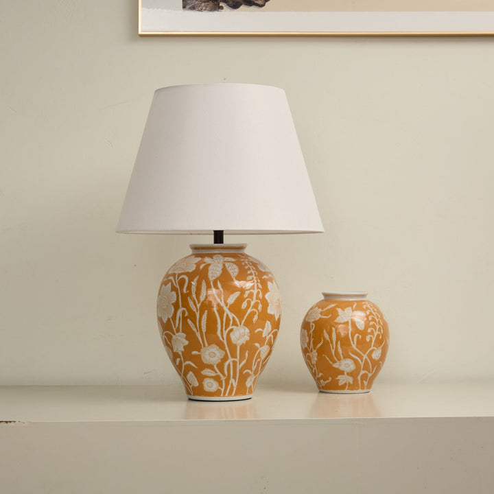Floral Ceramic Table Lamp - Vakkerlight