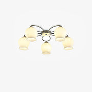 Floral Glass Ceiling Lamp