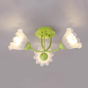 Floral Sculpted Ceiling Lamp