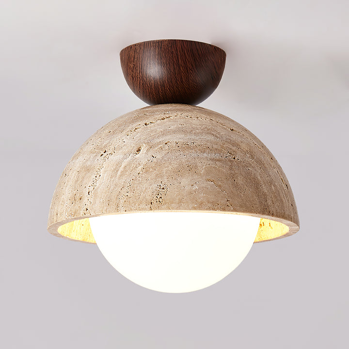 Flore Travertine Bud Ceiling Light - Vakkerlight