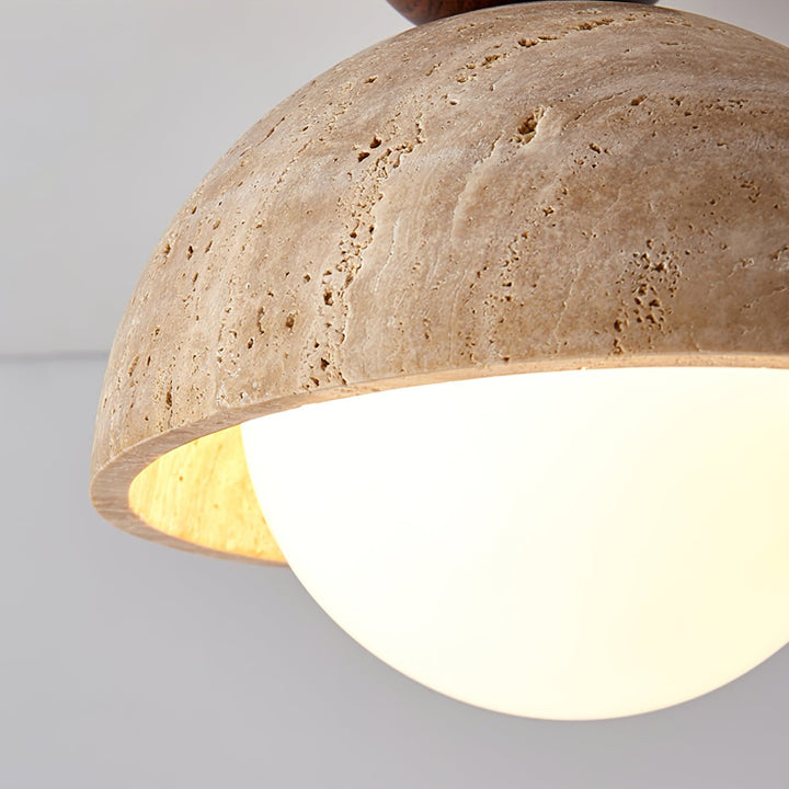 Flore Travertine Bud Ceiling Light - Vakkerlight