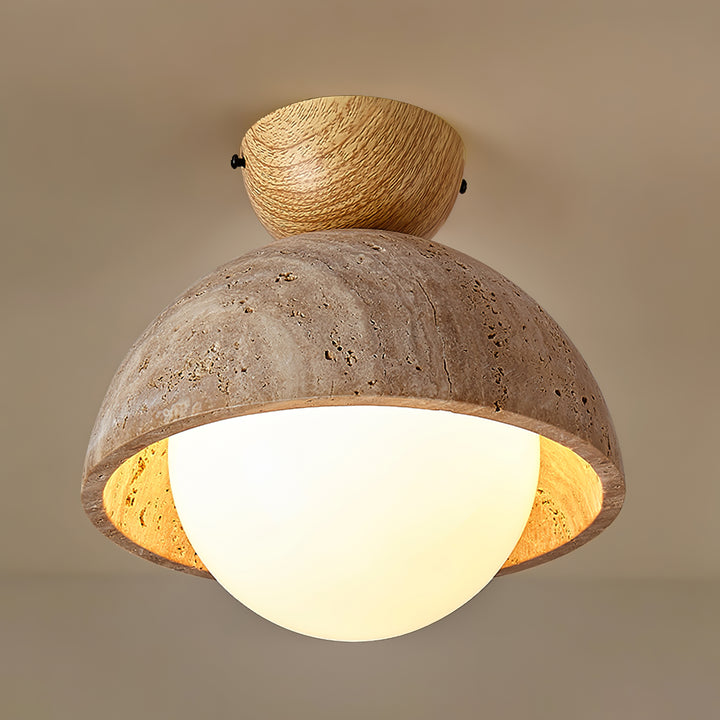 Flore Travertine Bud Ceiling Light - Vakkerlight