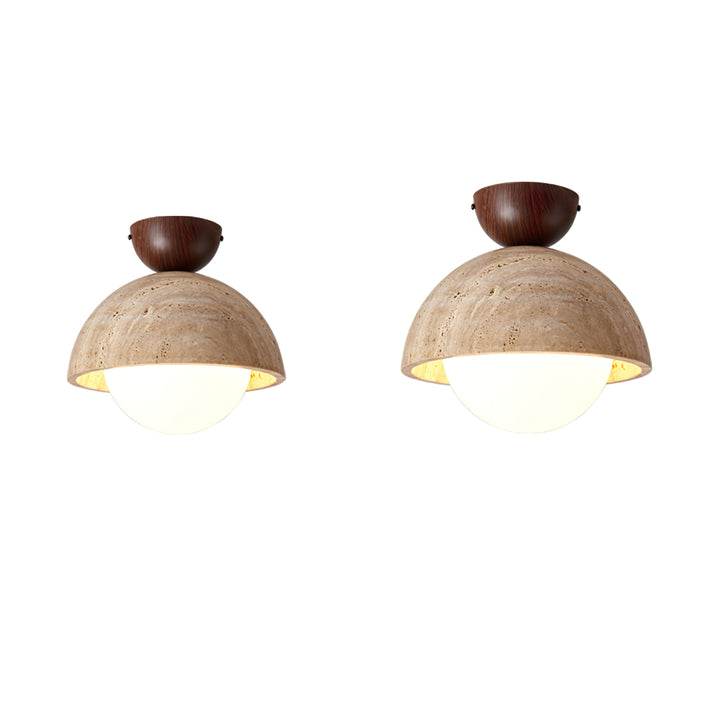 Flore Travertine Bud Ceiling Light - Vakkerlight