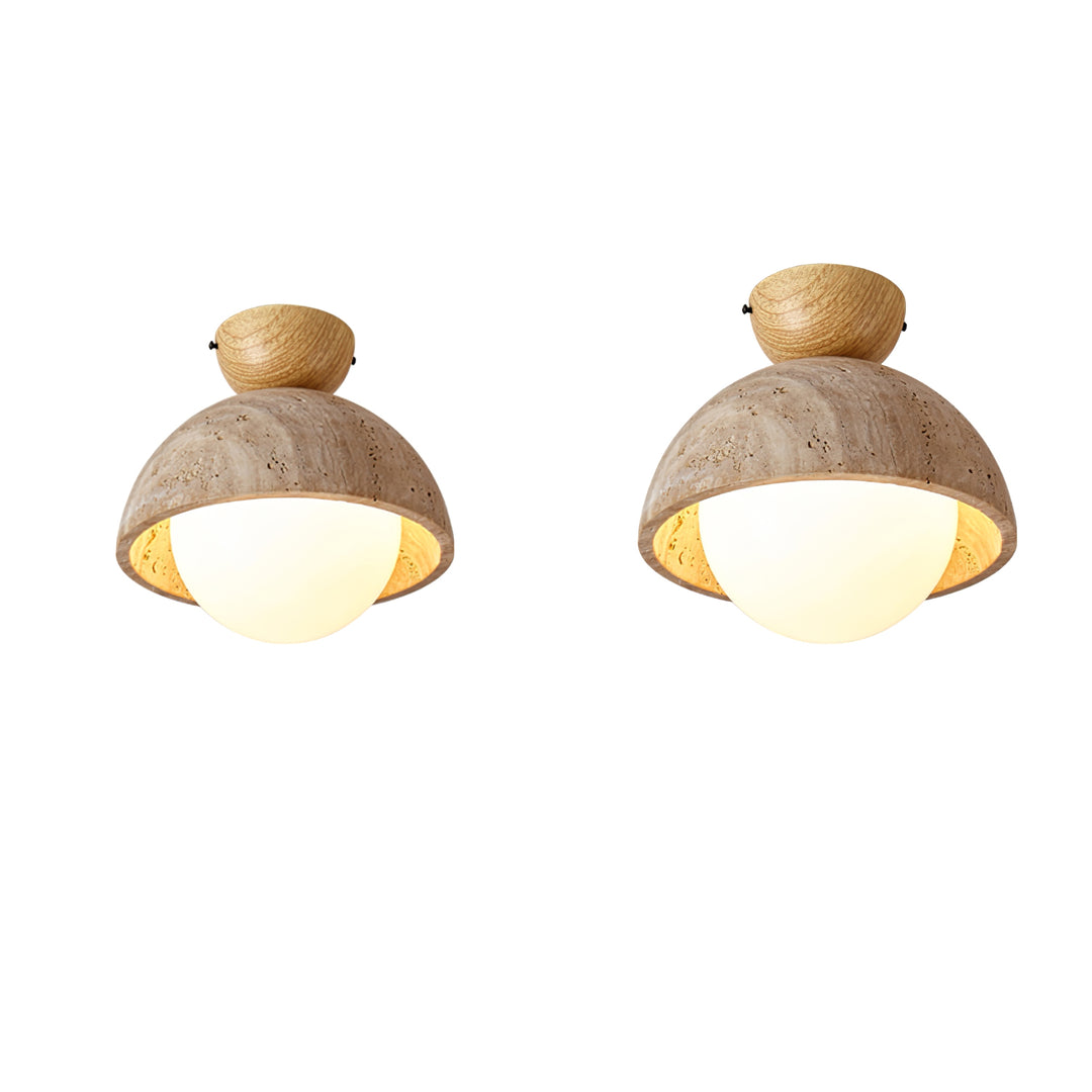 Flore Travertine Bud Ceiling Light - Vakkerlight