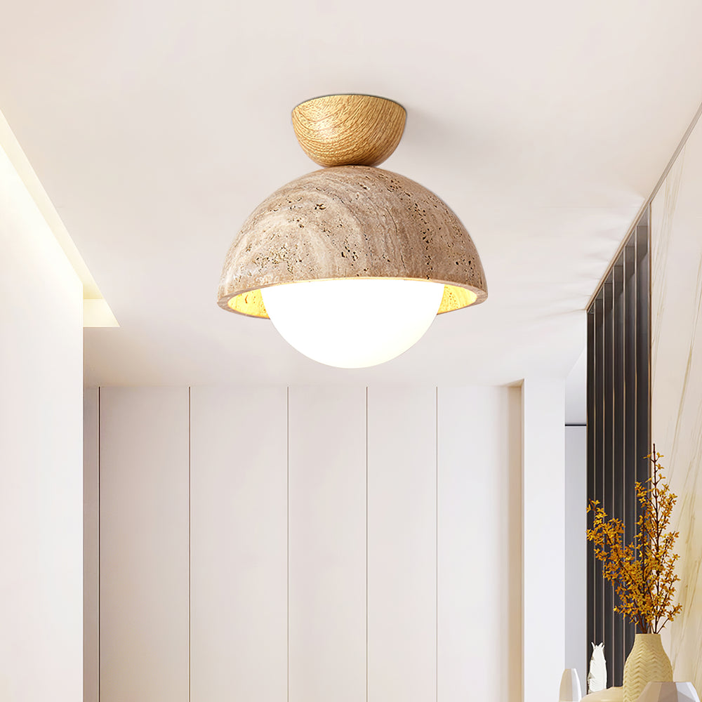 Flore Travertine Bud Ceiling Light - Vakkerlight