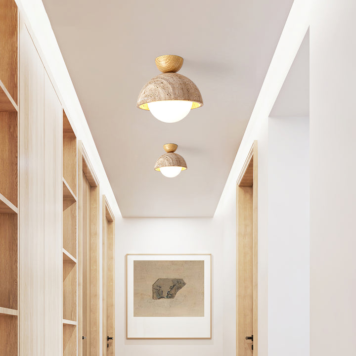 Flore Travertine Bud Ceiling Light - Vakkerlight