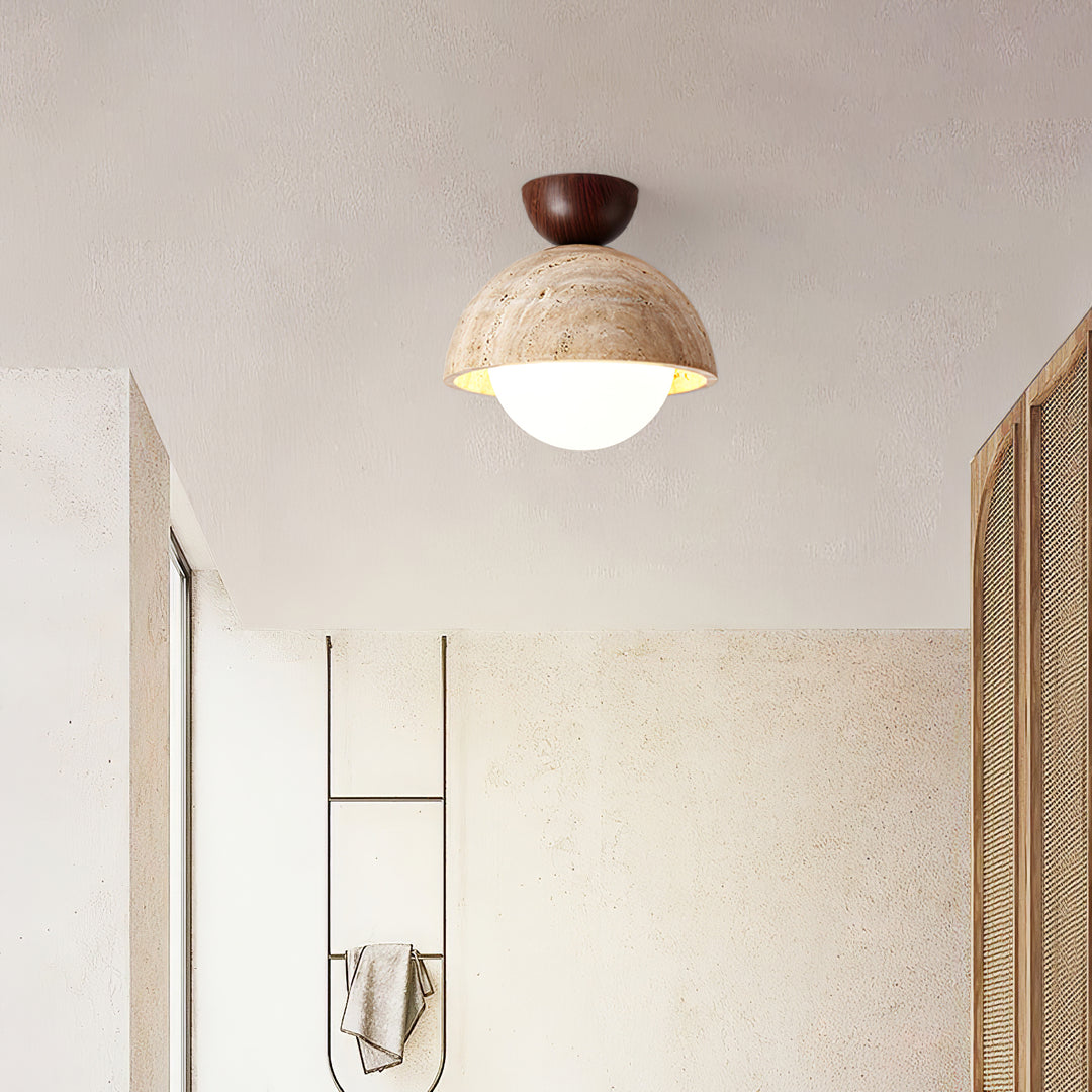 Flore Travertine Bud Ceiling Light - Vakkerlight