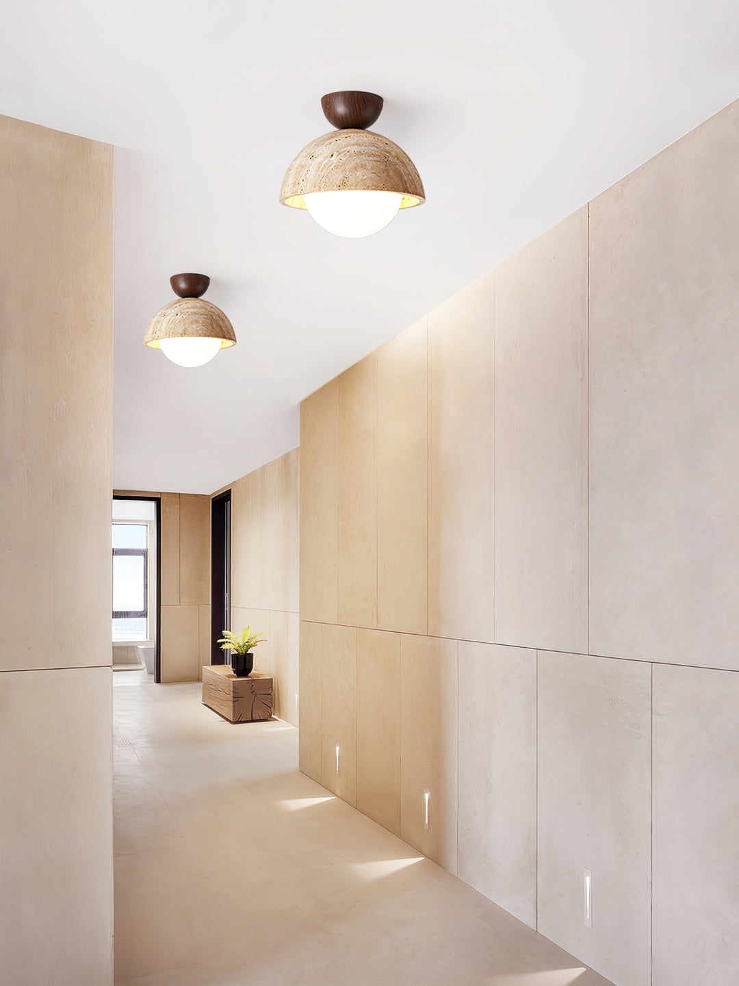 Flore Travertine Bud Ceiling Light - Vakkerlight