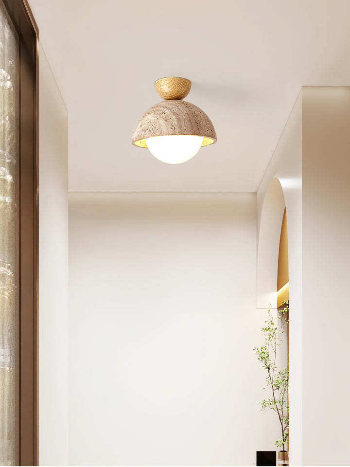 Flore Travertine Bud Ceiling Light - Vakkerlight
