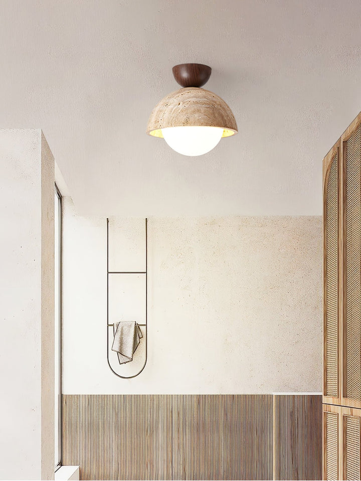 Flore Travertine Bud Ceiling Light - Vakkerlight
