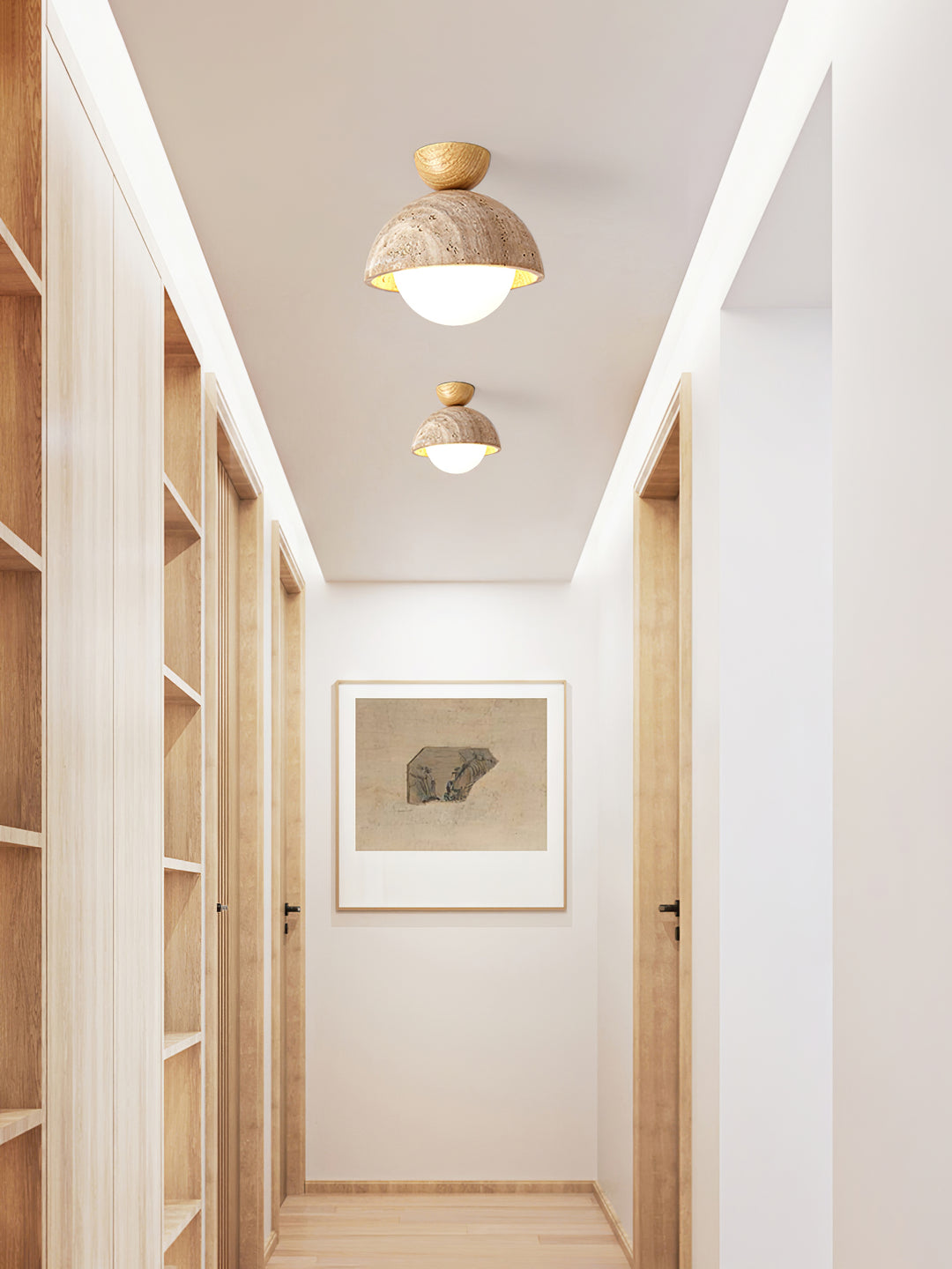 Flore Travertine Bud Ceiling Light - Vakkerlight