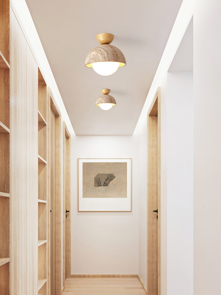 Flore Travertine Bud Ceiling Light - Vakkerlight