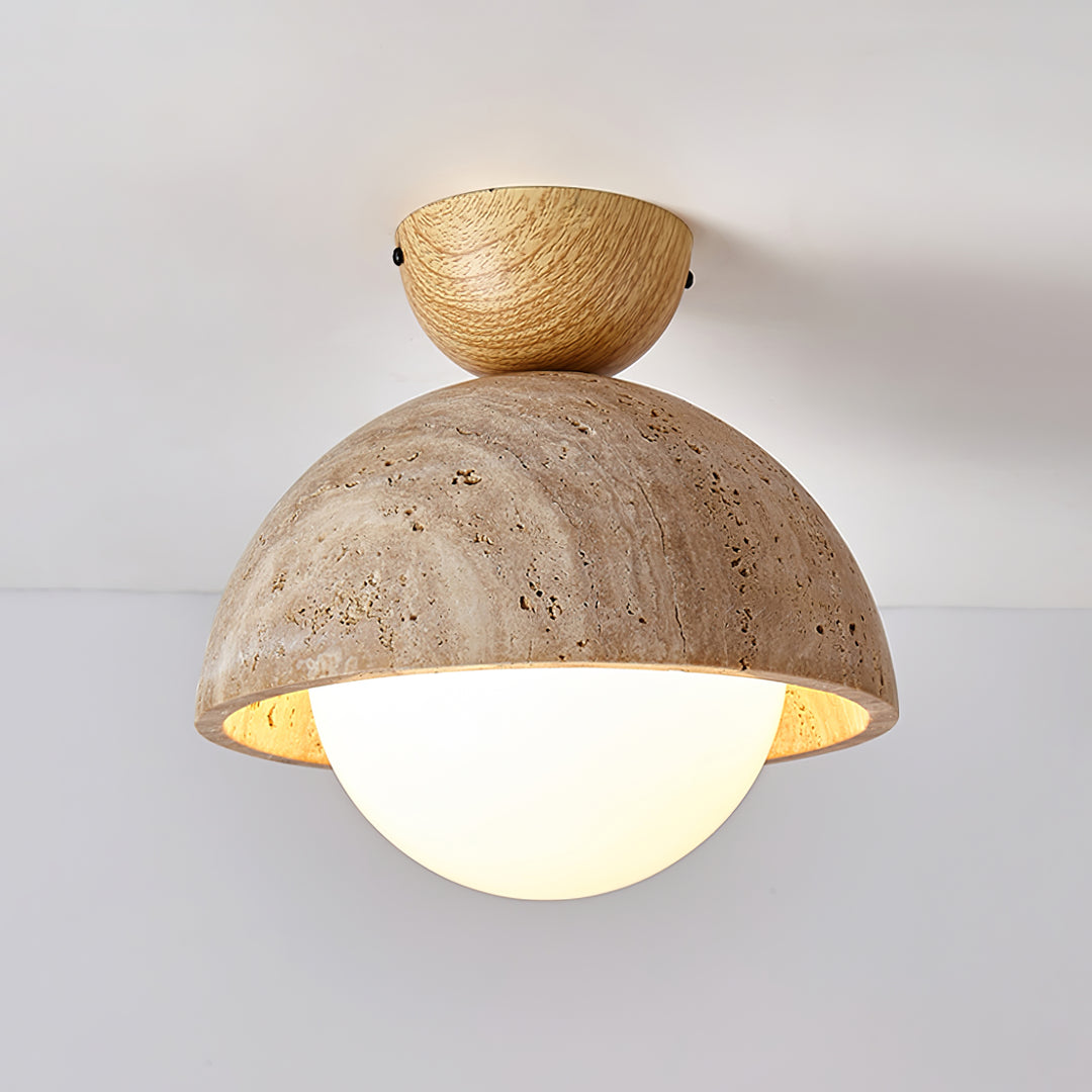 Flore Travertine Bud Ceiling Light - Vakkerlight