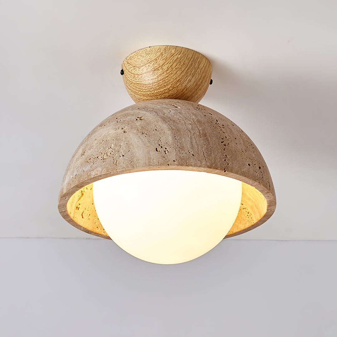 Flore Travertine Bud Ceiling Light - Vakkerlight