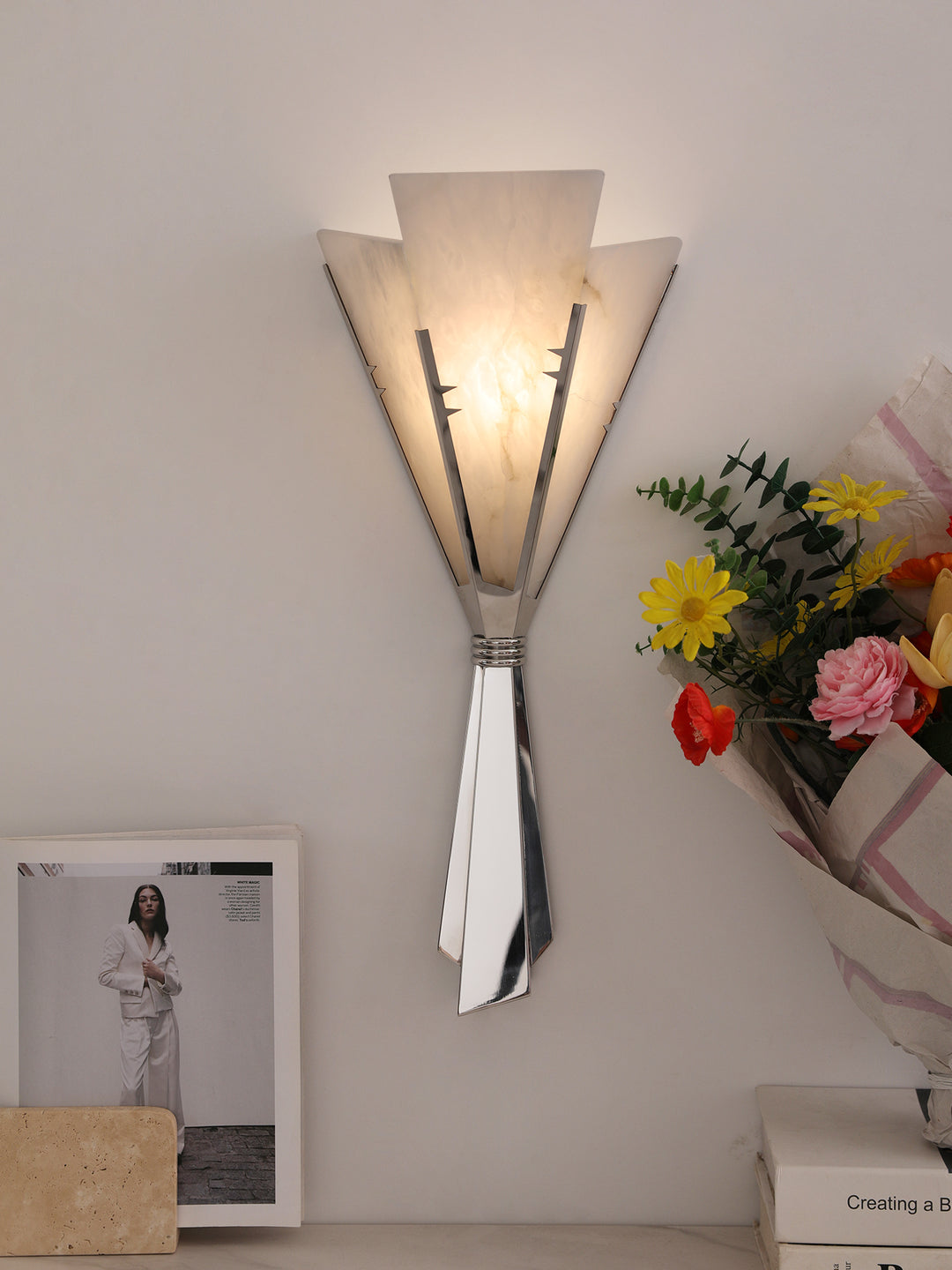 Florent Alabaster Fan Wall Sconce - Vakkerlight