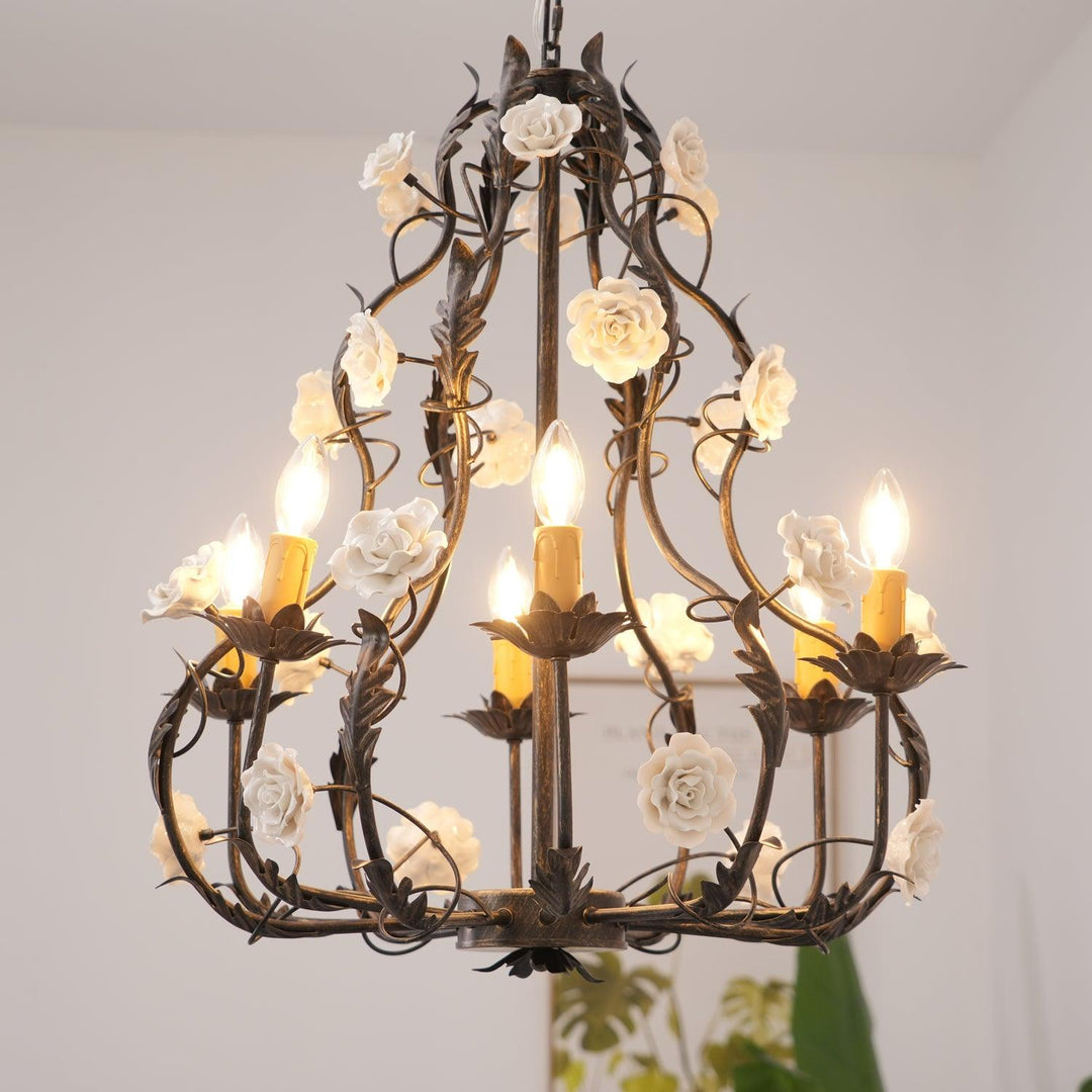 Florentine Rose Garden Chandelier - Vakkerlight