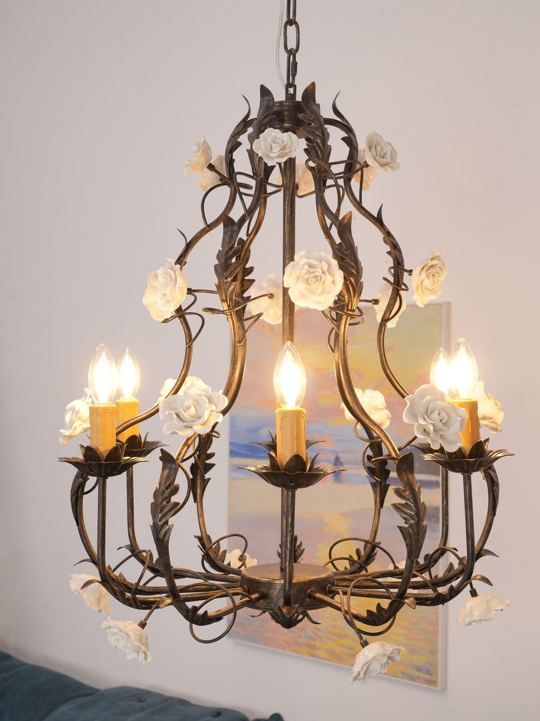 Florentine Rose Garden Chandelier - Vakkerlight