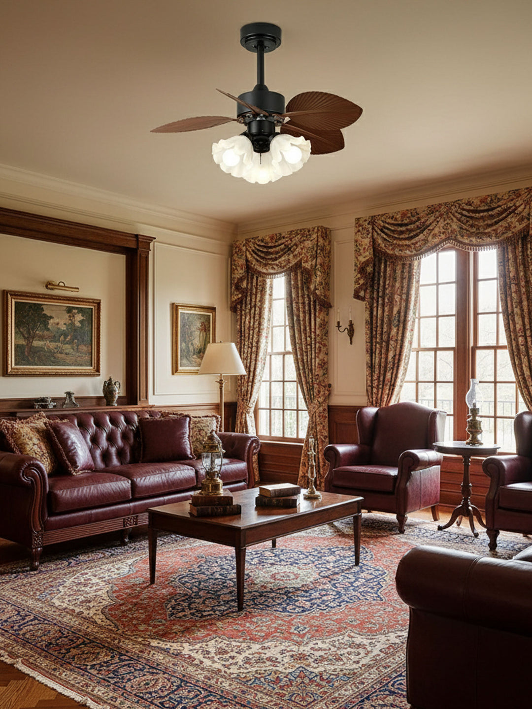 Floriva Leaf Ceiling Fan Light - Vakkerlight