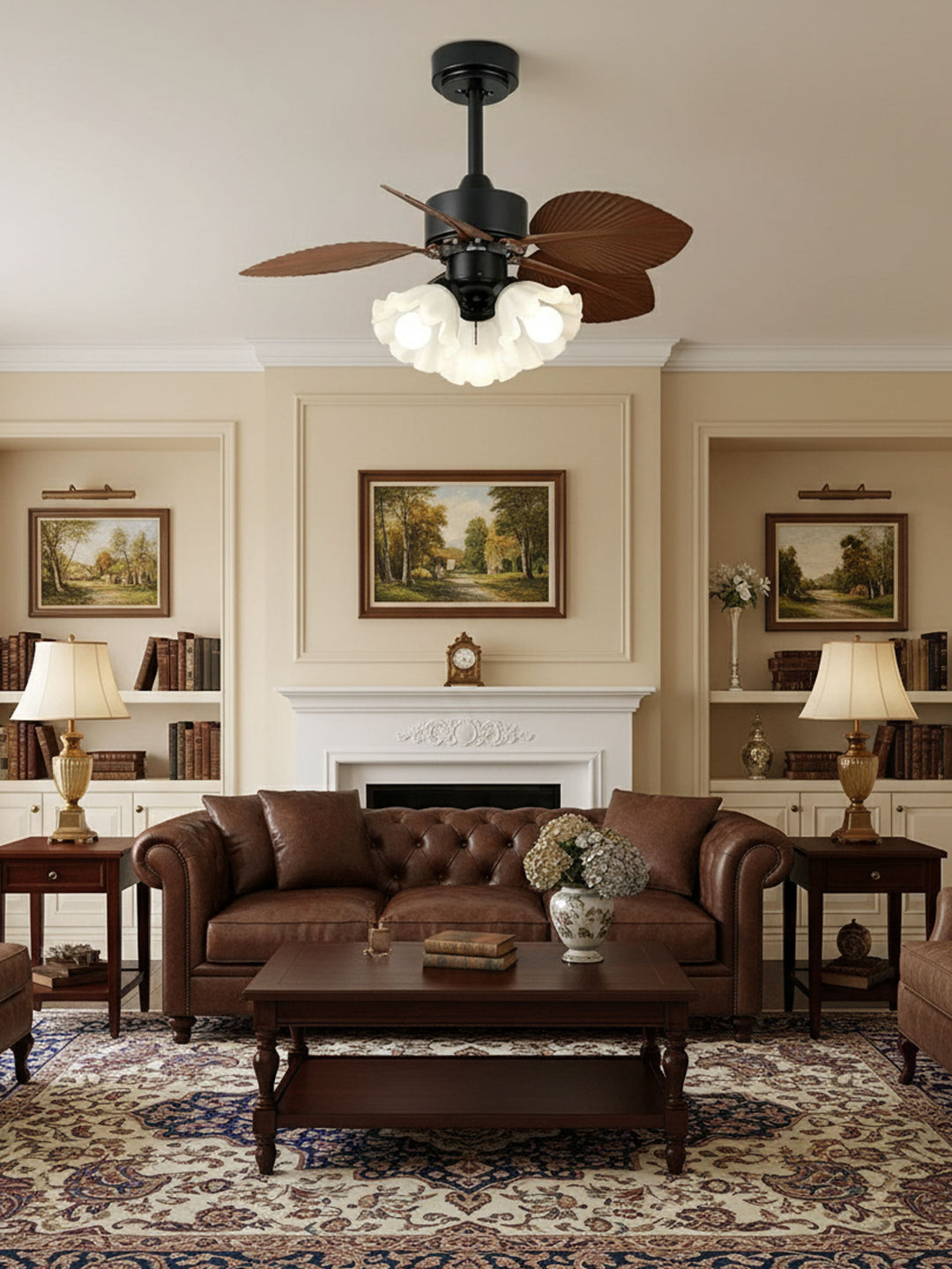 Floriva Leaf Ceiling Fan Light - Vakkerlight